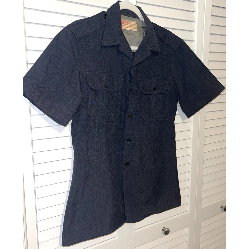 Vintage Unassigned Cadet Store West Point “AFC” Uniform Shirt Short Sleeve Gray